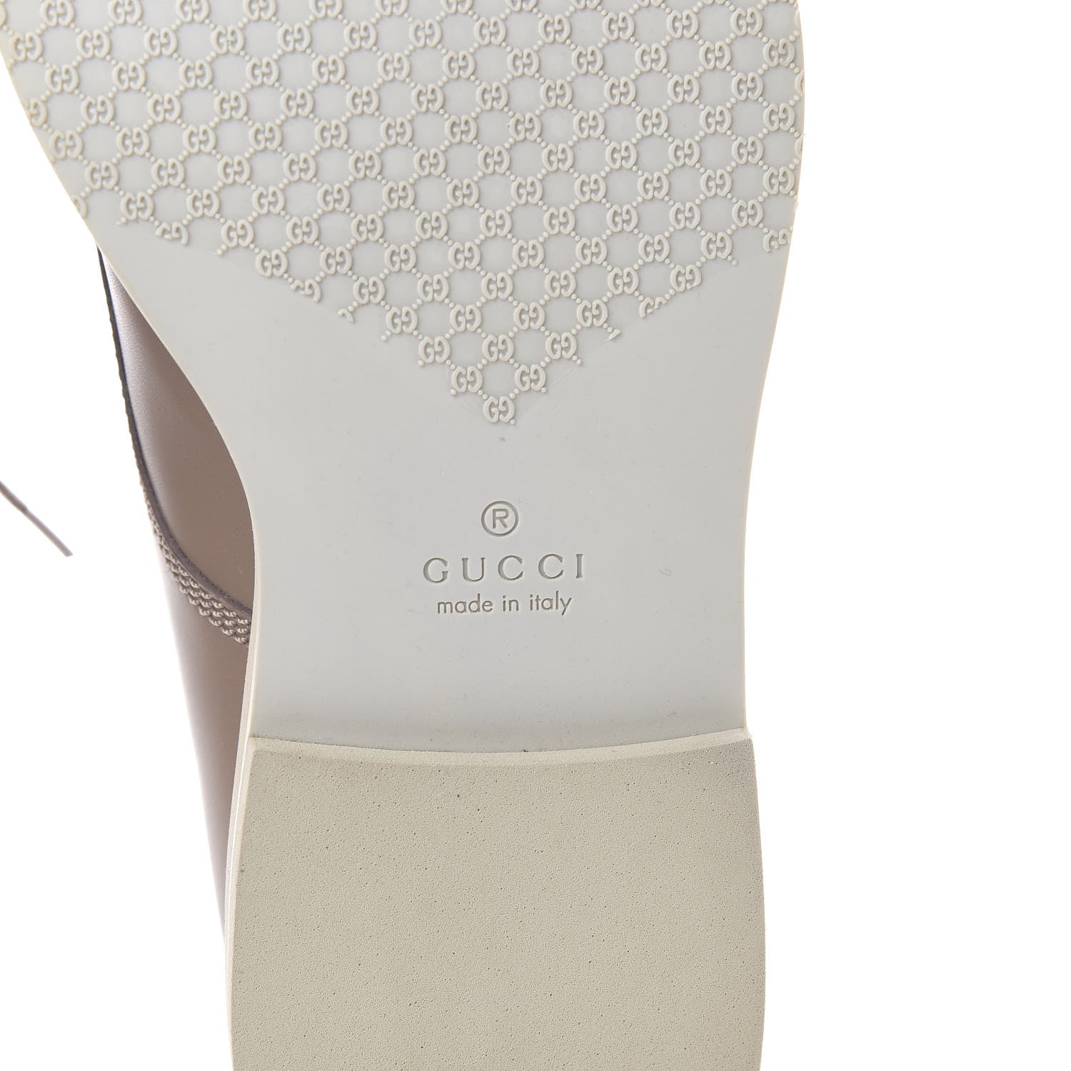 Gucci Calfskin Cirano Lux Mens Lace-up Oxfords 9 Chalk 6 of 8