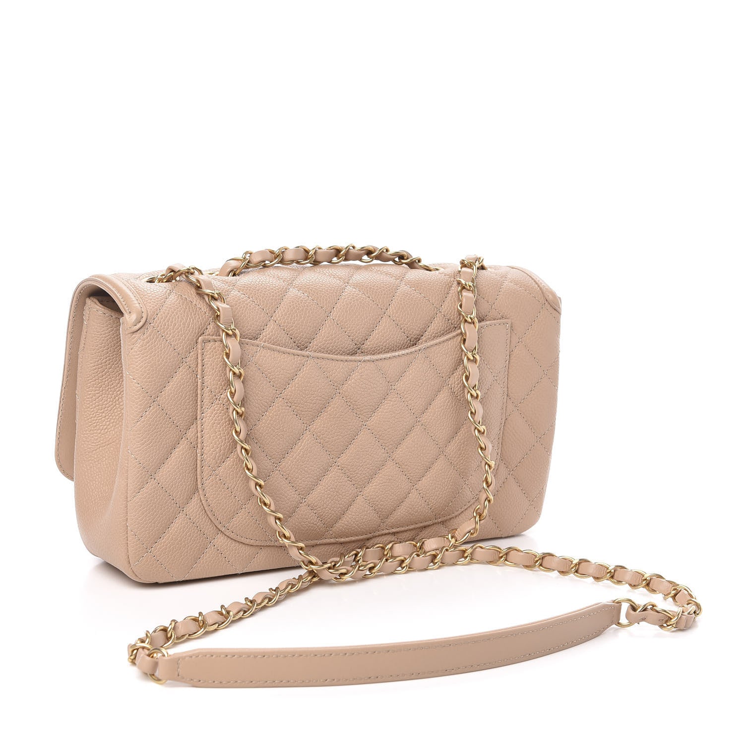 Chanel Caviar Quilted Medium CC Filigree Flap Beige 3 of 11