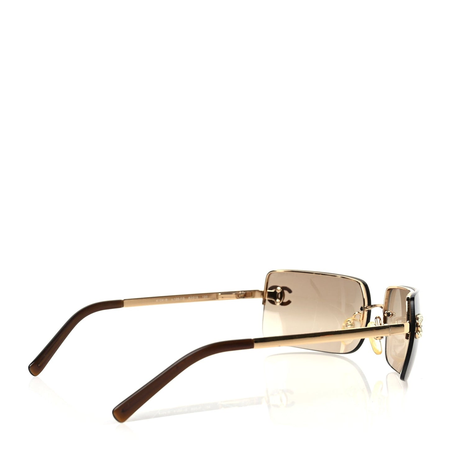 Crystal CC Logo Sunglasses 4104-B Gold