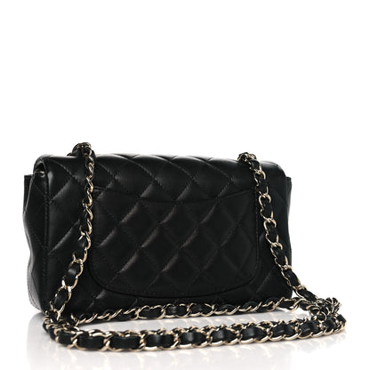 Chanel Lambskin Quilted Mini Rectangular Flap Black 3 of 11