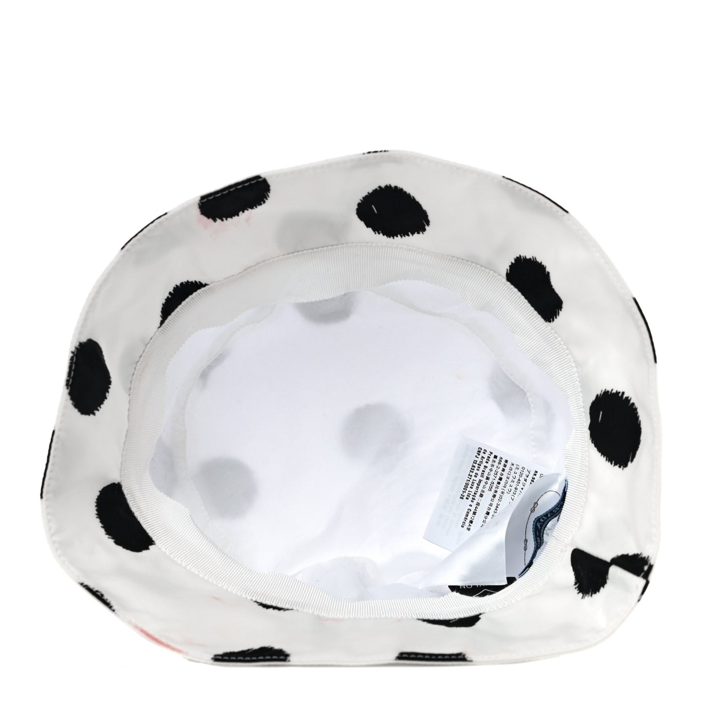 Re-Nylon Triangle Printed Womens Bucket Hat M White Black