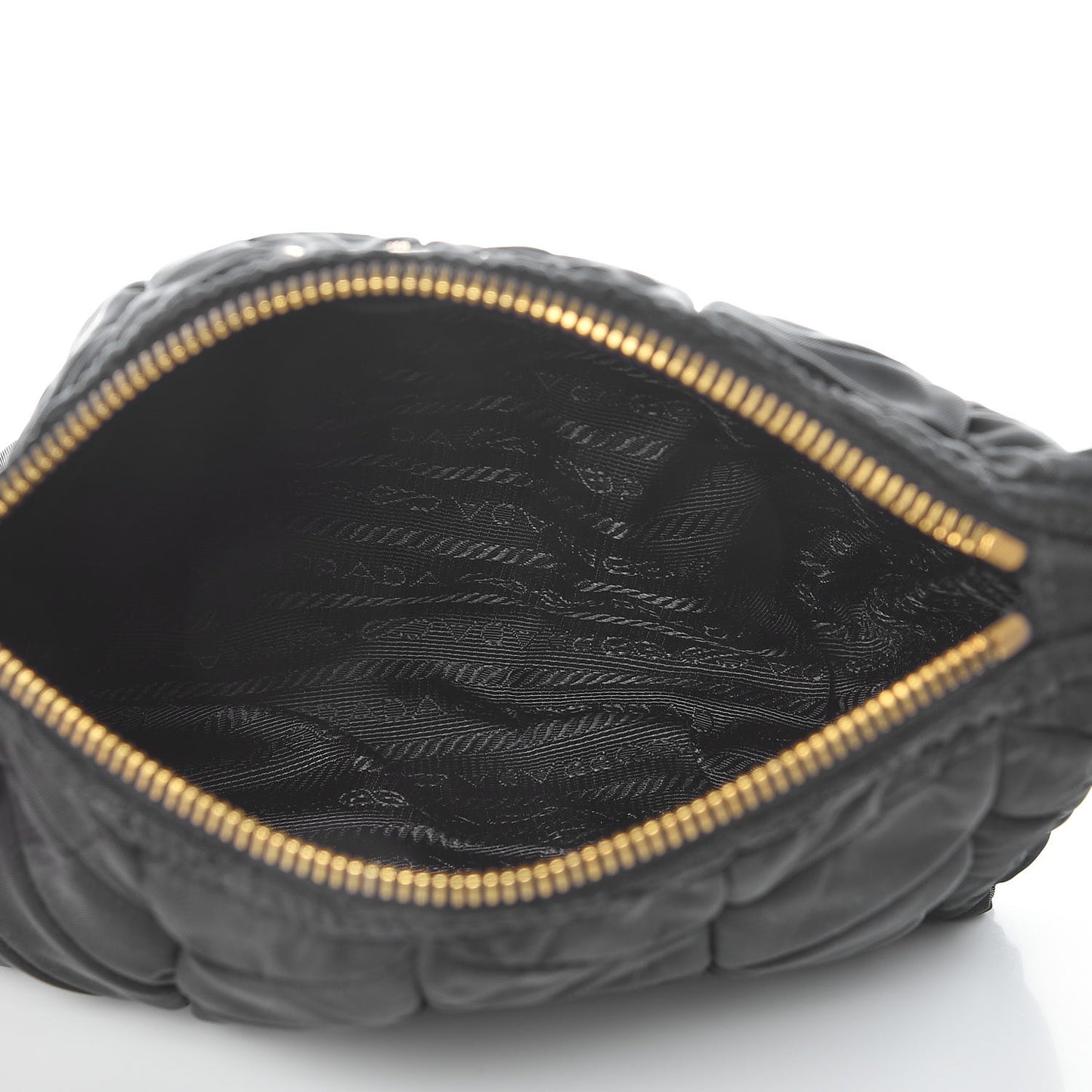 Tessuto Nylon Chevron Quilted Wrislet Nero Black