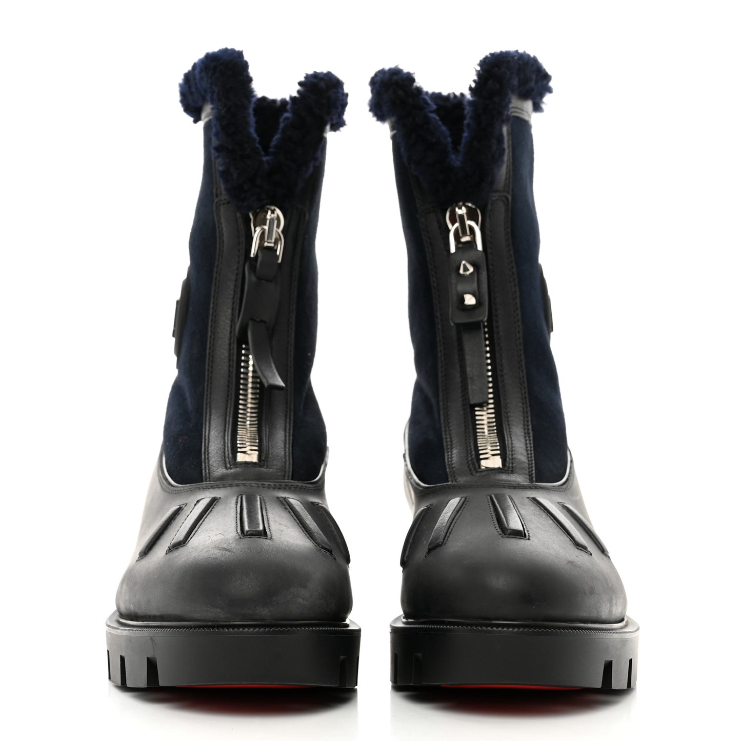 Kid Calfskin Shearling Glory Flat Boot 38.5 Version Black