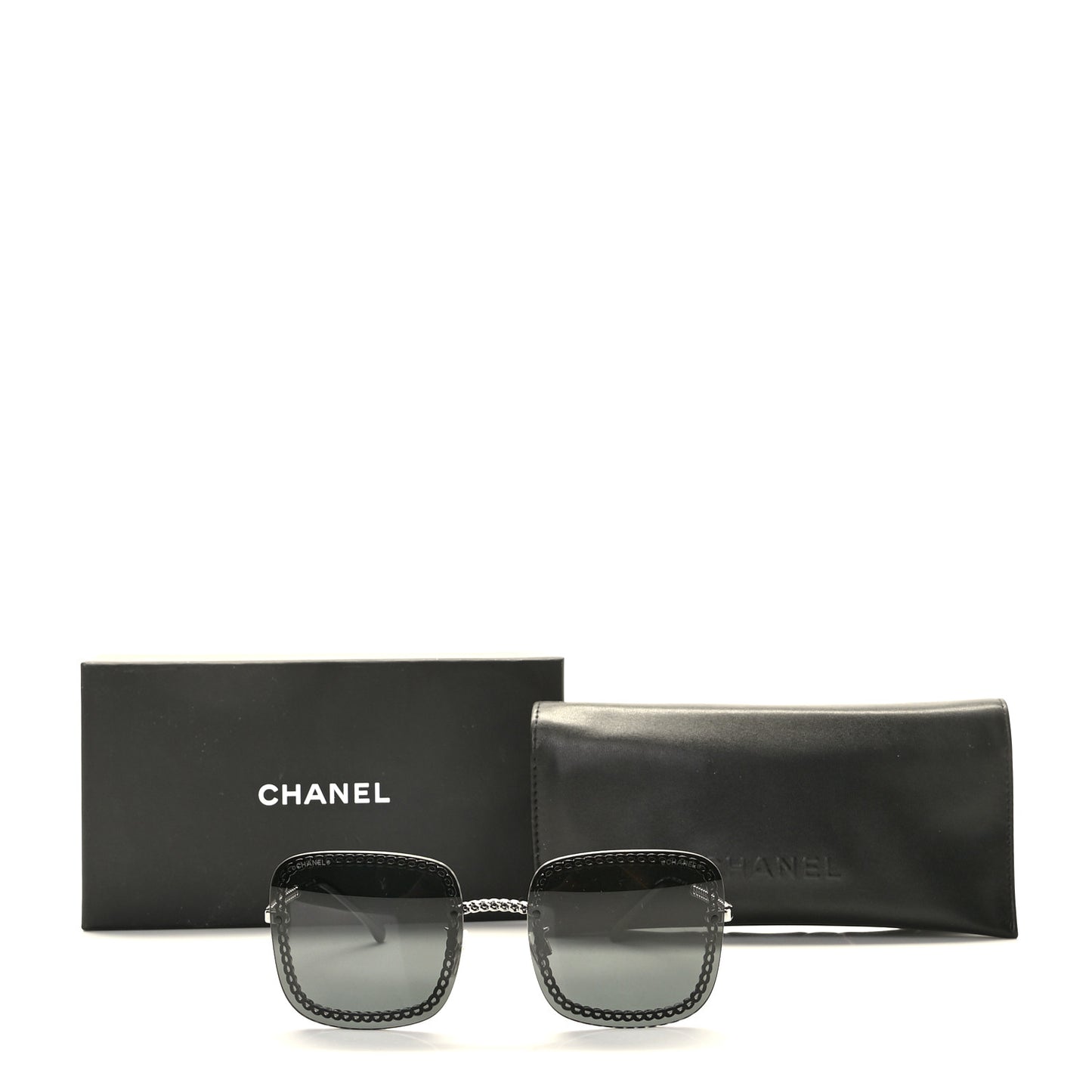 Chain Square Sunglasses 4244 Black