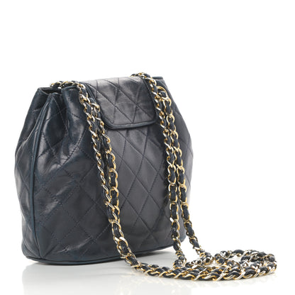 Chanel Lambskin CC Tassel Shoulder Bag Navy 3 of 15