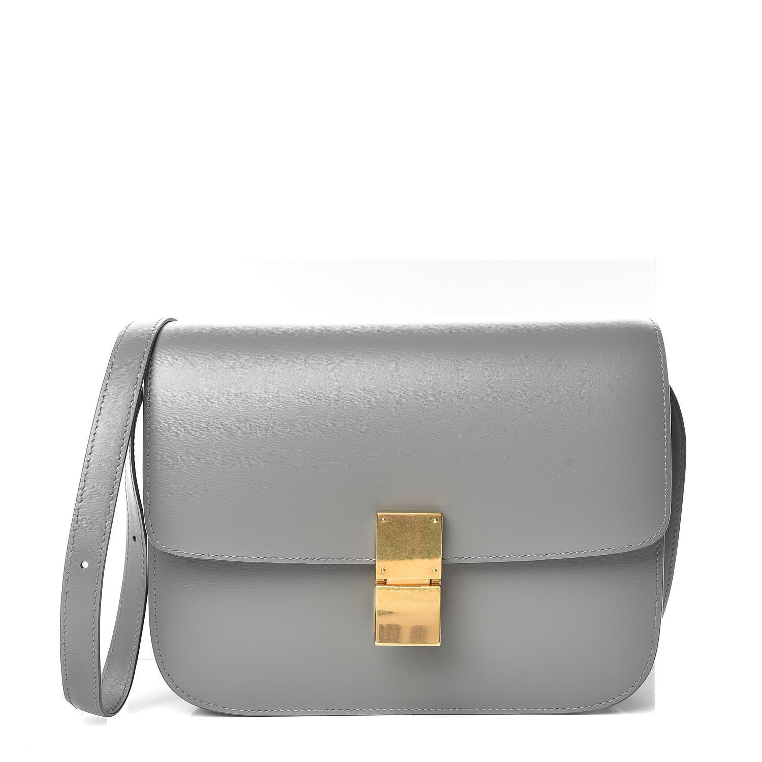 Celine Box Calfskin Medium Classic Box Flap Bag Zinc 12 of 12