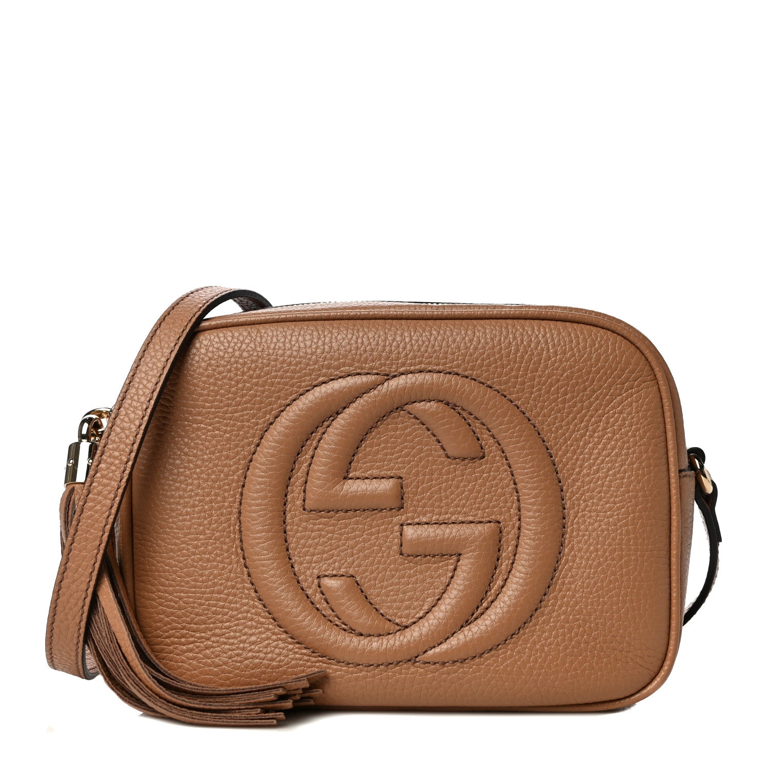 Gucci Pebbled Calfskin Small Soho Disco Bag Camelia 1 of 11