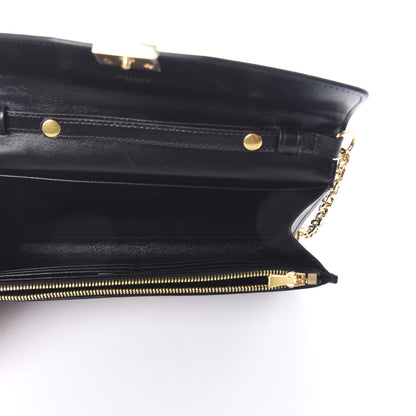 Celine Shiny Smooth Calfskin C Wallet On Chain Bag Black 5 of 9