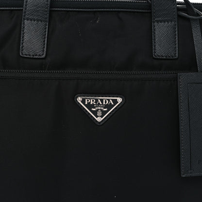 Prada Tessuto Nylon Saffiano Briefcase Black 8 of 14