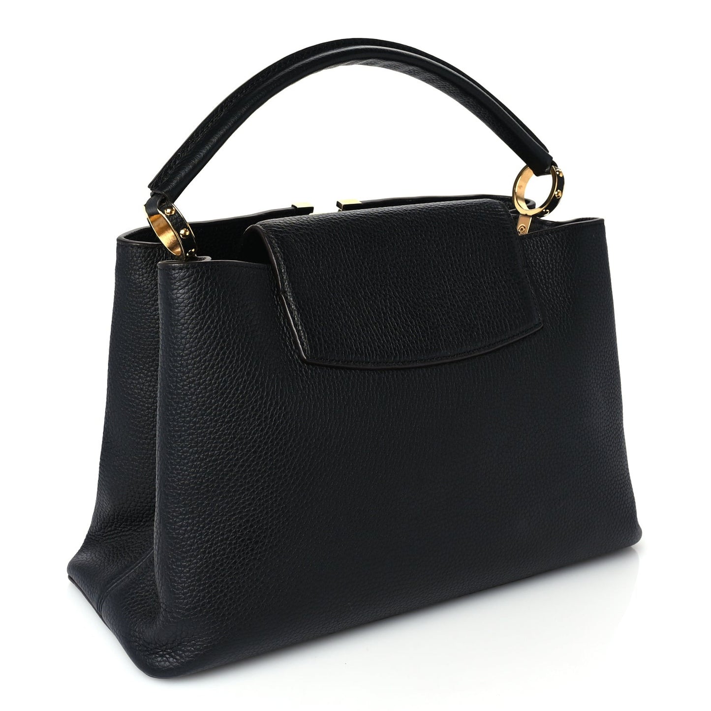 Taurillon Capucines MM  Black Fuchsia