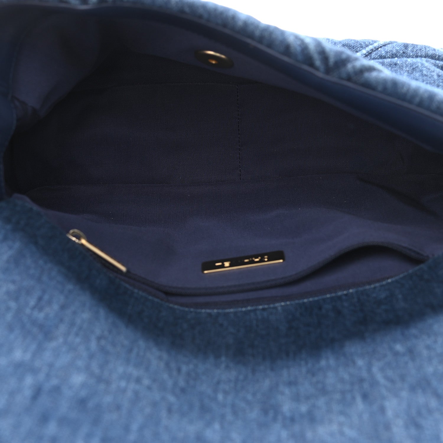 Chanel Denim Quilted Large Chanel 19 Flap Blue 7 of 9