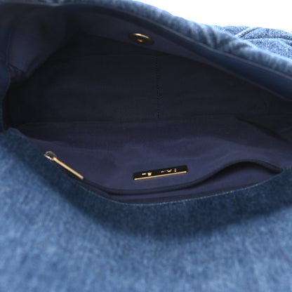 Chanel Denim Quilted Large Chanel 19 Flap Blue 7 of 9