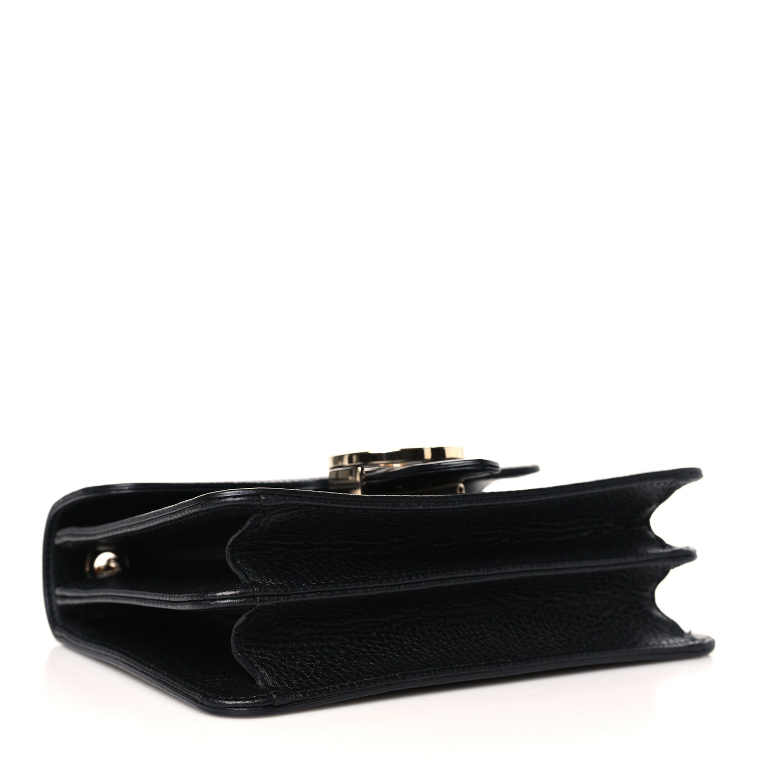 Gucci Dollar Calfskin Small Interlocking G Shoulder Bag Black 4 of 9