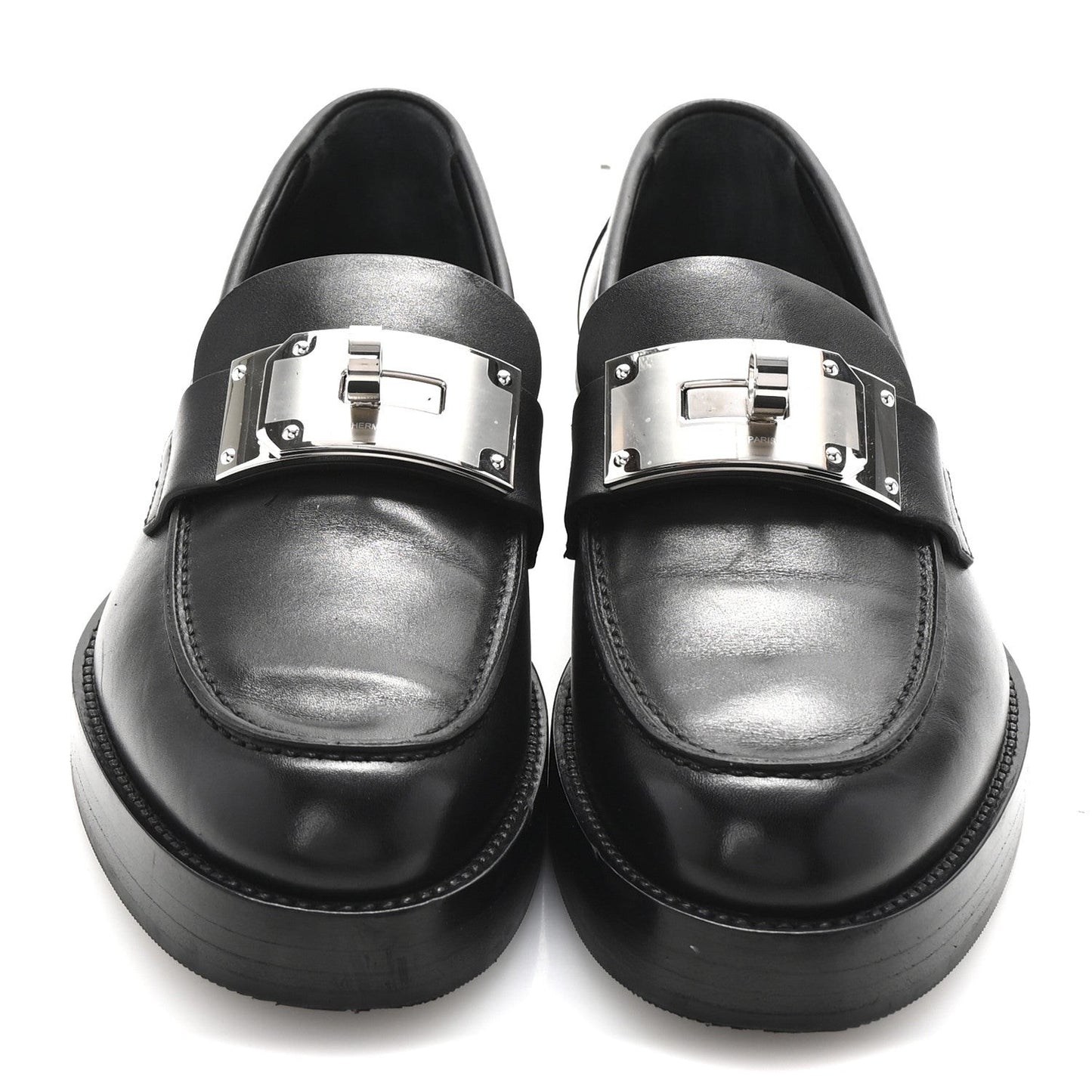 Calfskin Womens Hot Loafer 38 Black
