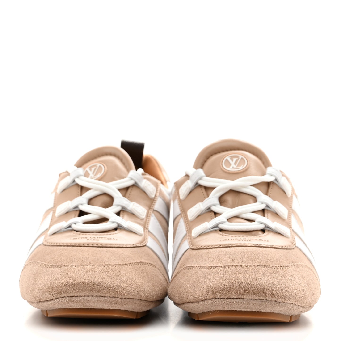 Suede Calfskin LV Sneakerina 40 Hazelnut Brown