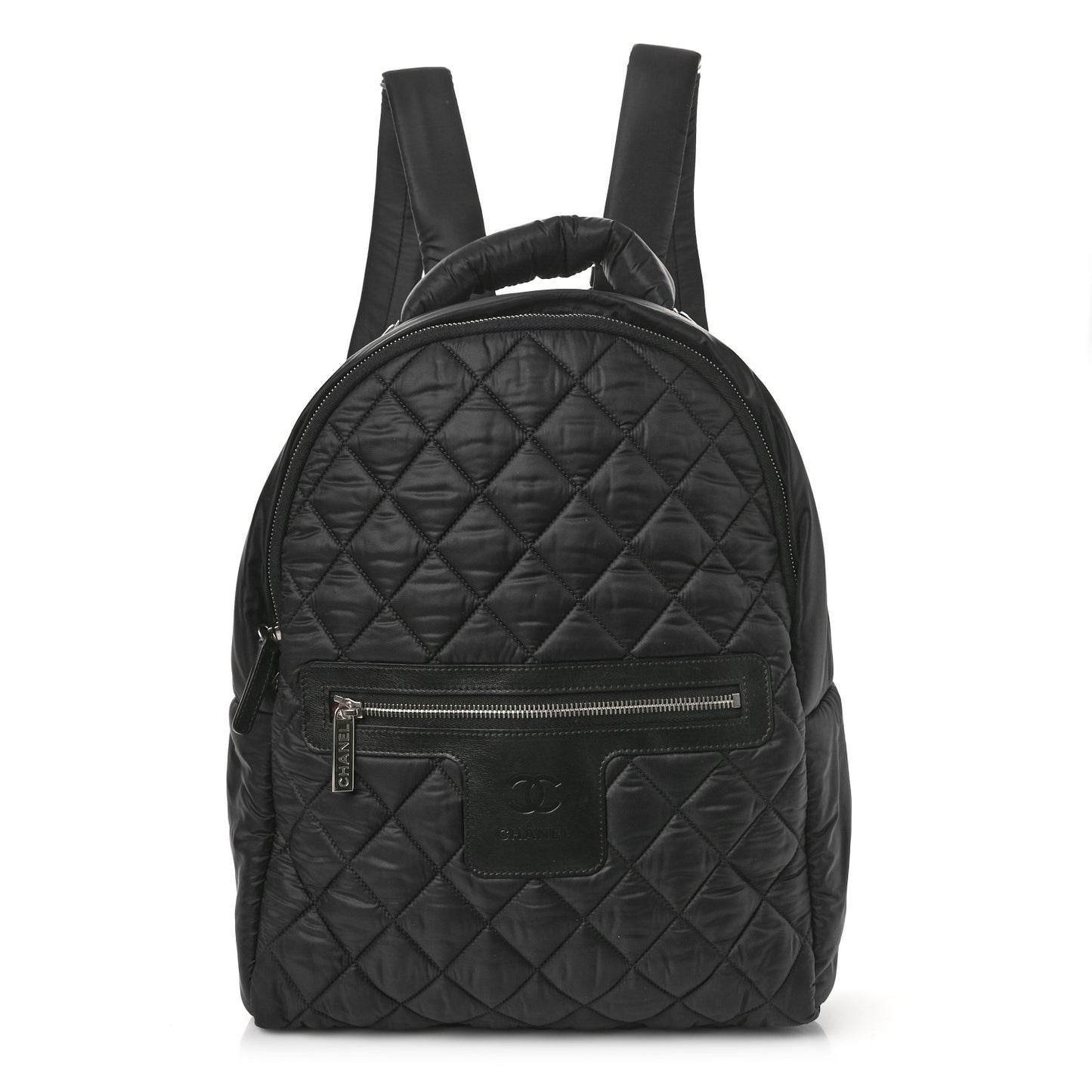 Nylon Quilted Coco Cocoon Backpack Black