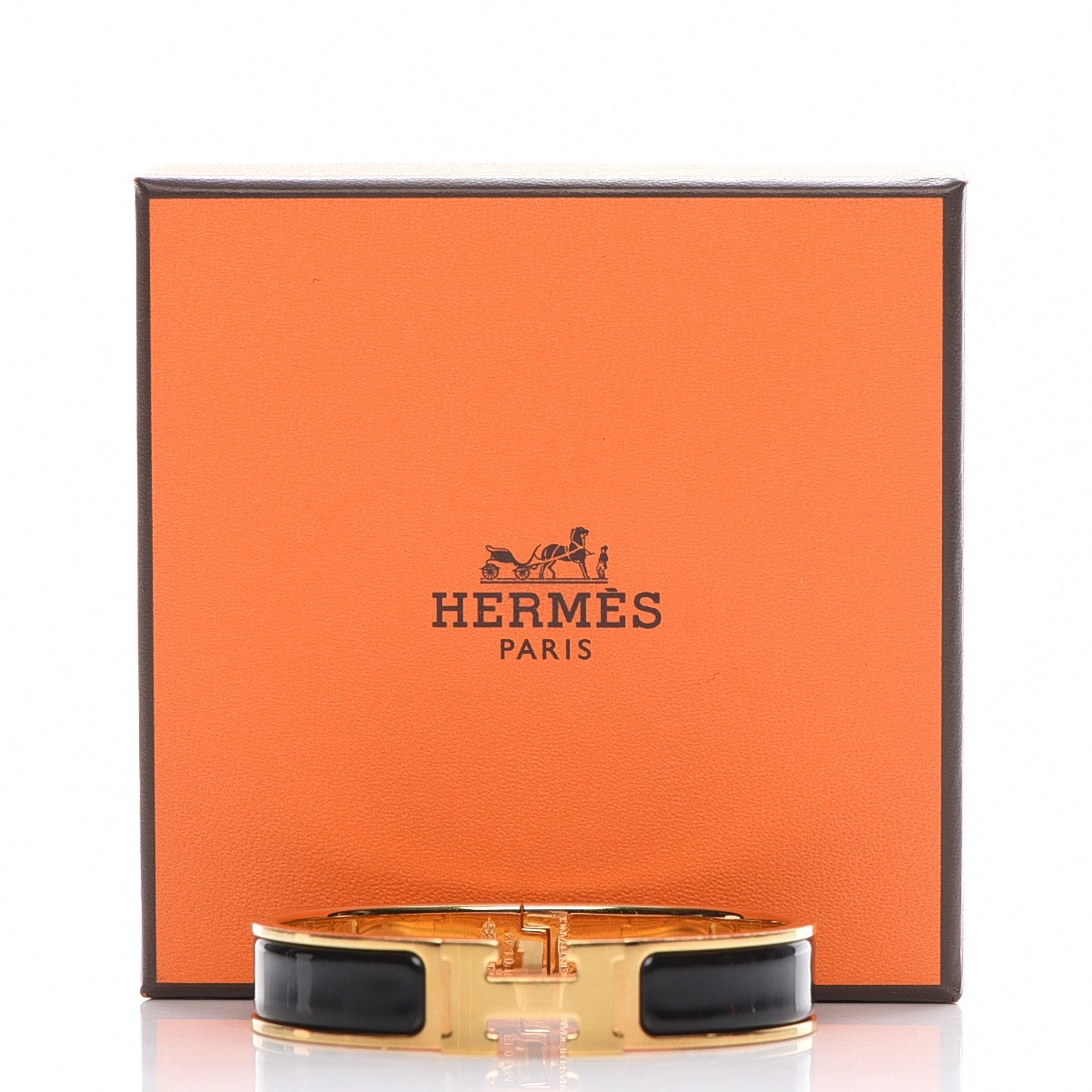 Hermes Enamel Narrow Clic Clac H Bracelet PM Black 7 of 7