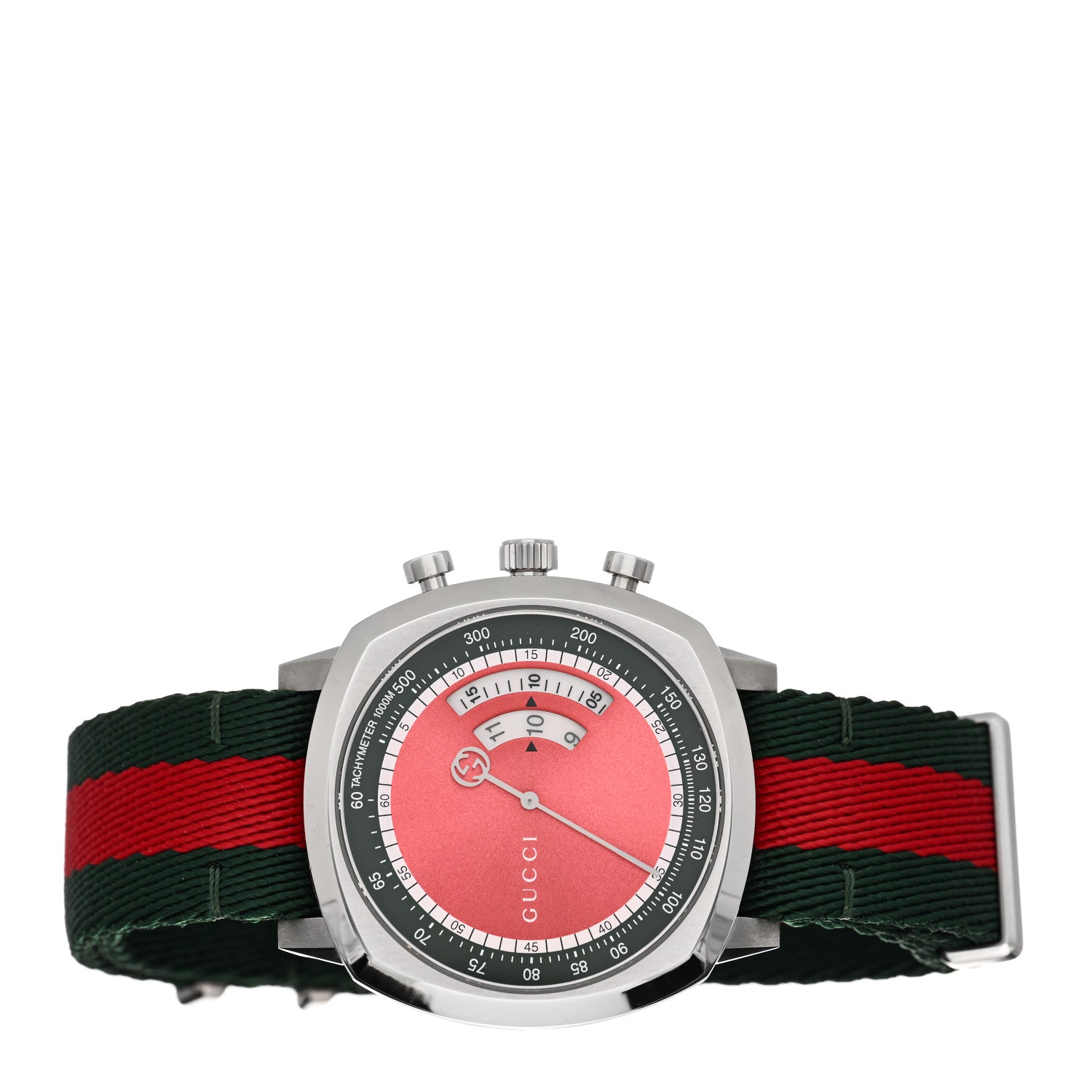 Gucci Stainless Steel Fabric 40mm Grip Quartz Watch Green 2 of 4