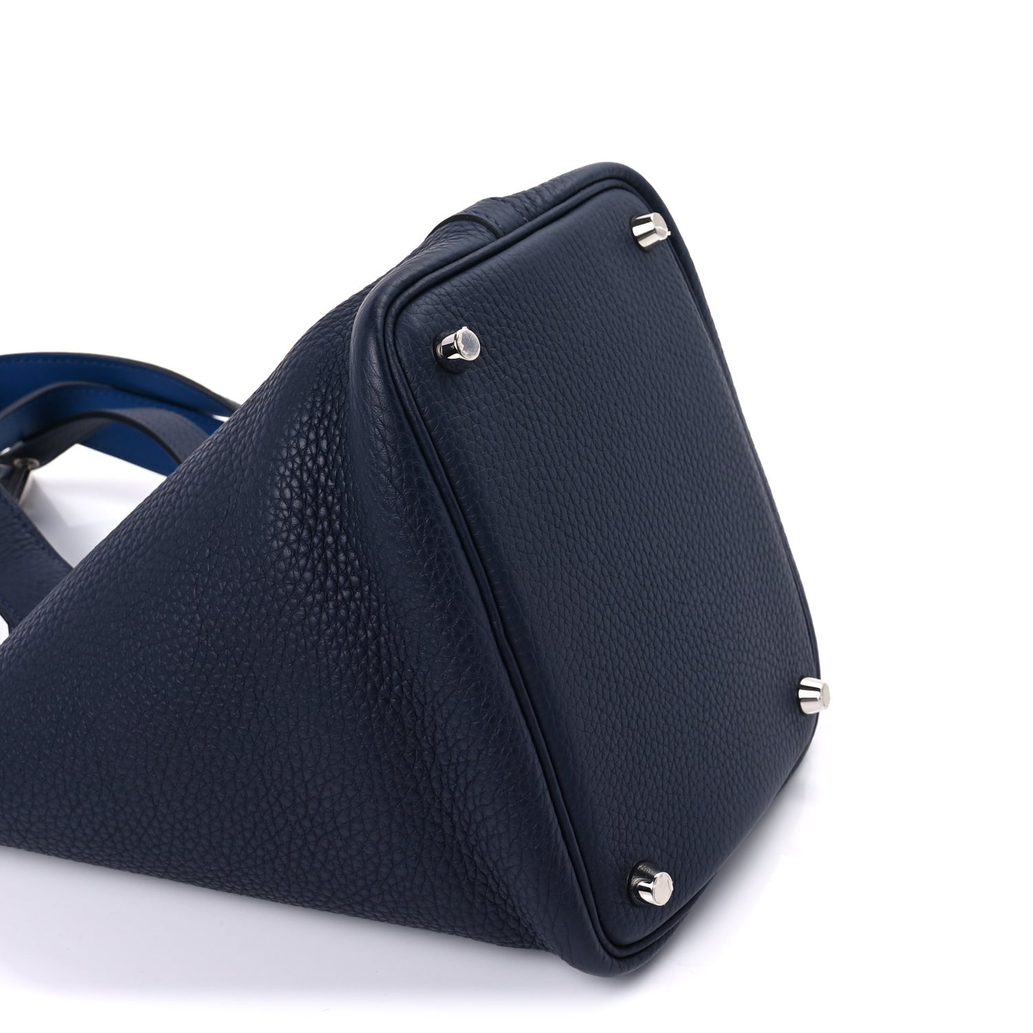 Hermes Taurillon Clemence Swift Eclat Picotin Lock 18 PM Bleu Encre Bleu Zellige 7 of 7
