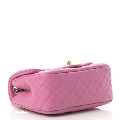 Chanel Lambskin Quilted Mini Pearl Crush Flap Pink 4 of 18