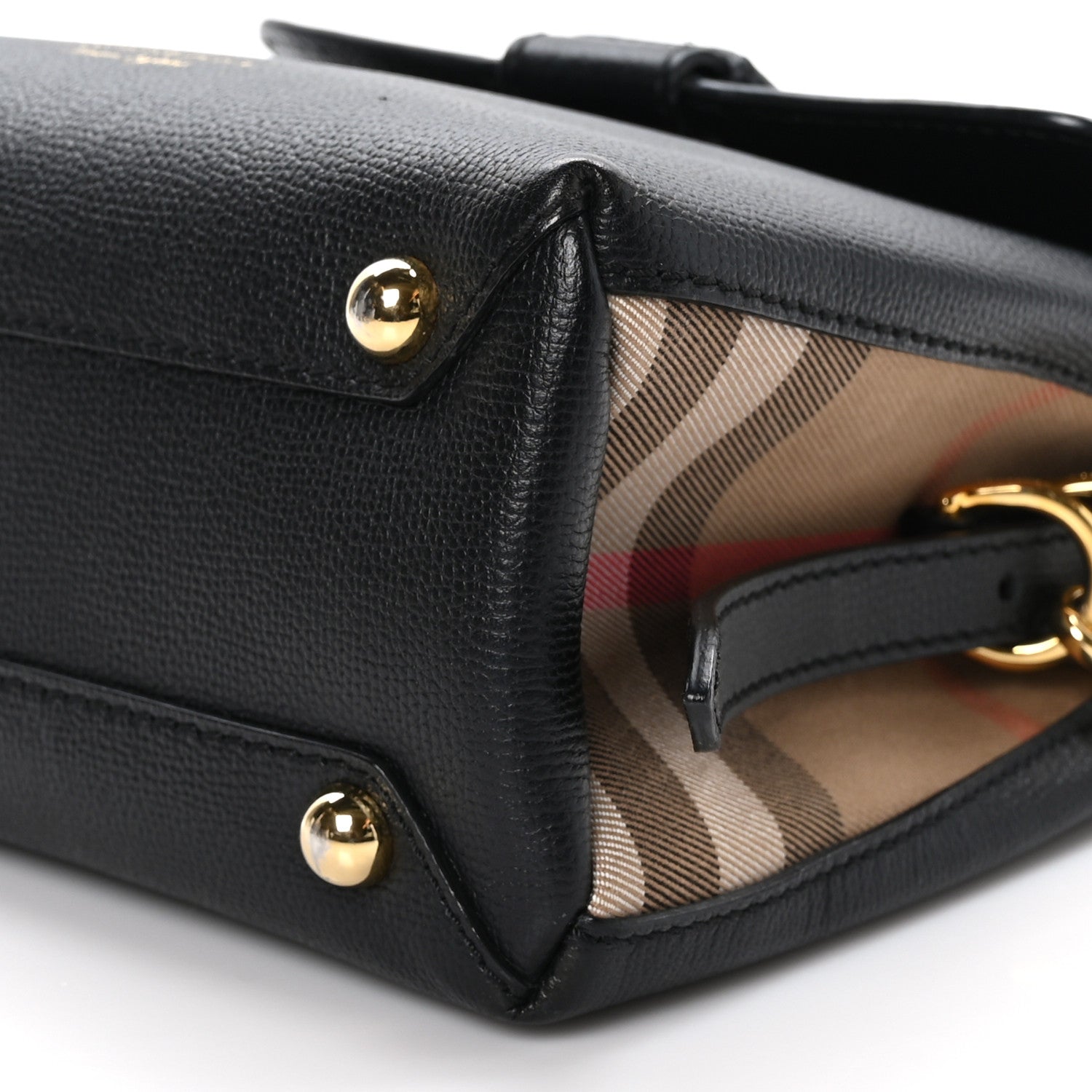 Burberry Derby Calfskin House Check Small Camberley Black 10 of 11