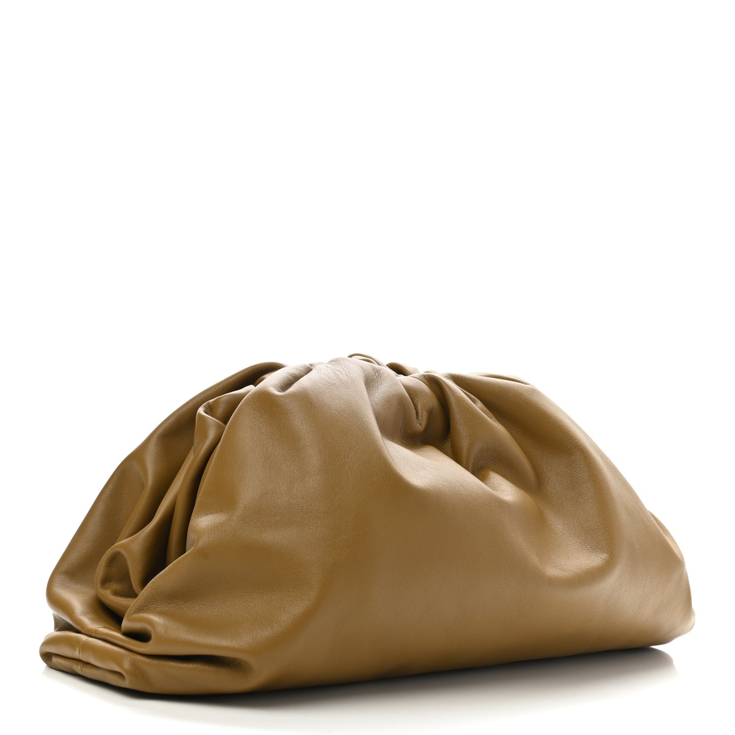 Smooth Butter Calf The Pouch Oversized Clutch Moutarde