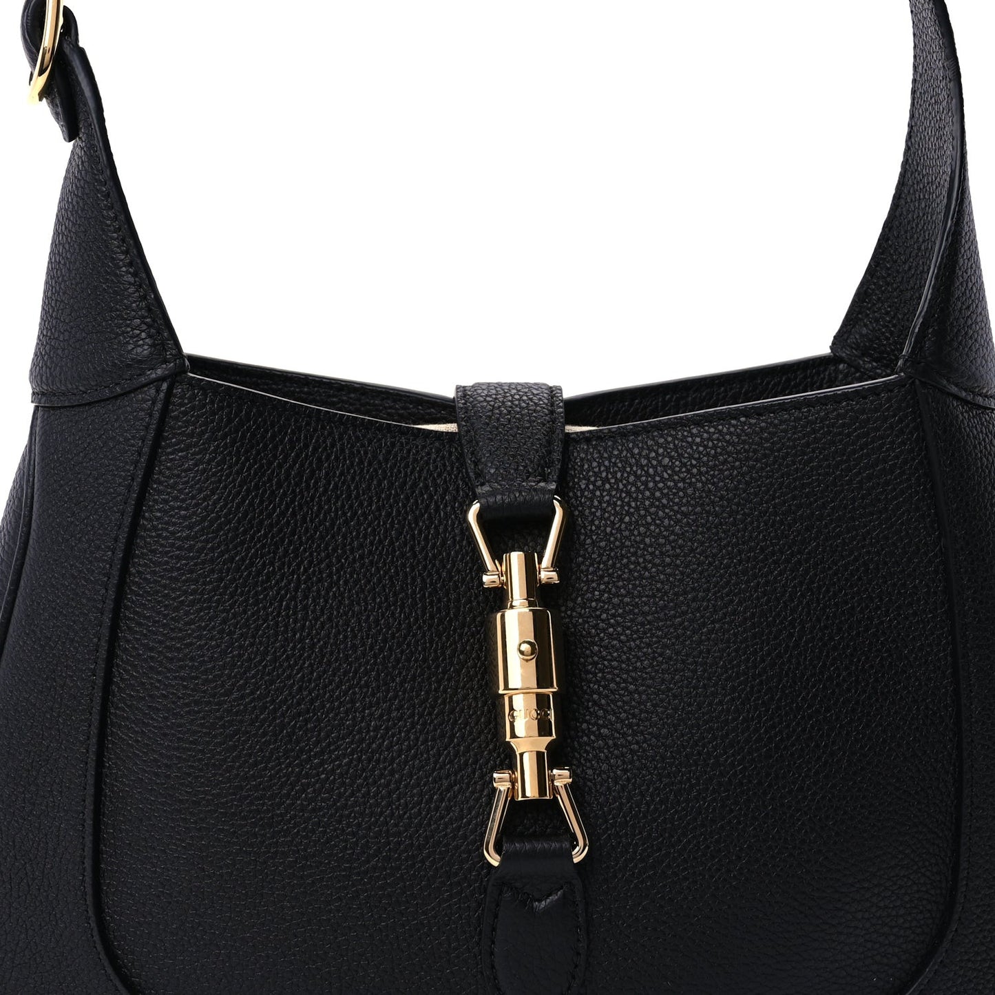 Pebbled Calfskin Small Jackie 1961 Hobo  Black