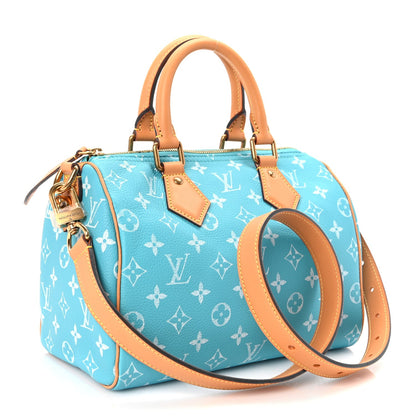 Louis Vuitton Calfskin Monogram Speedy P9 Bandouliere 25 Turquoise 3 of 10