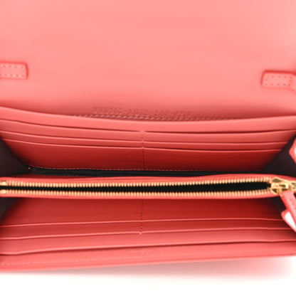 Fendi Nappa FF Embossed Continental Wallet On Chain Pink 5 of 10