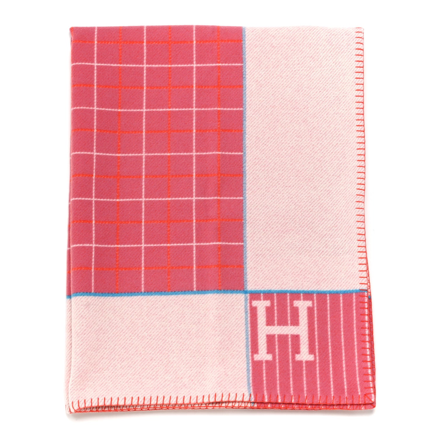 Hermes Wool Cashmere Avalon Passe-Passe Blanket Figue 1 of 3