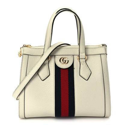 Gucci Textured Calfskin Web Small Ophidia Tote Bag Mystic White 1 of 8