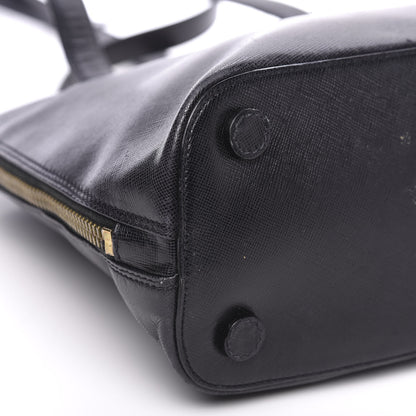 Prada Saffiano Top Handle Dome Satchel Black 7 of 11