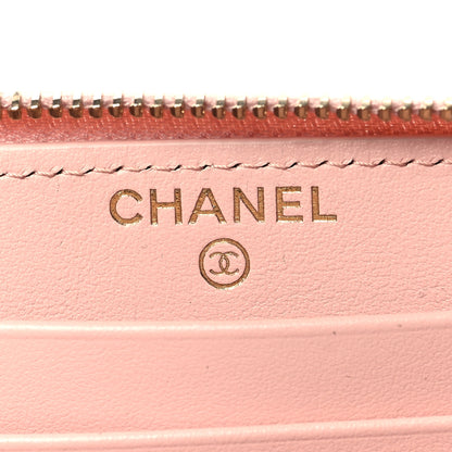 Chanel Lambskin Quilted Chanel 19 Zipped Wallet Light Pink 6 of 9