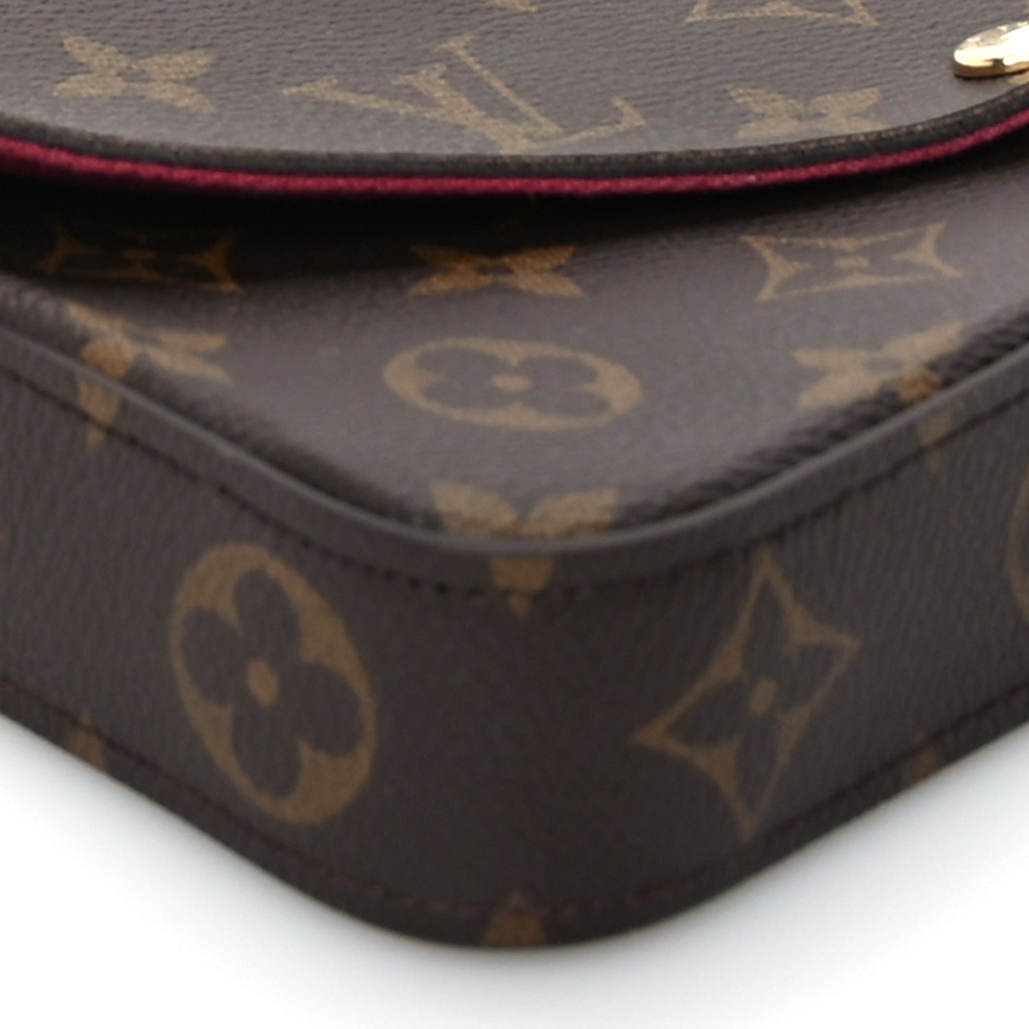 Louis Vuitton Monogram Pochette Felicie Chain Wallet  Fuchsia 8 of 9