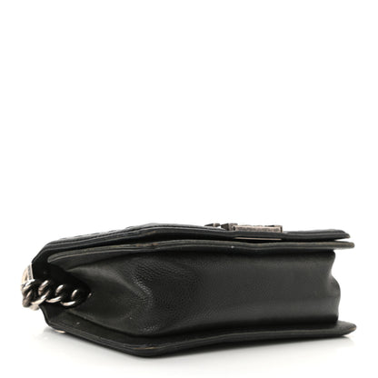 Chanel Caviar Stitched Small Boy Flap Dark Blue 4 of 10