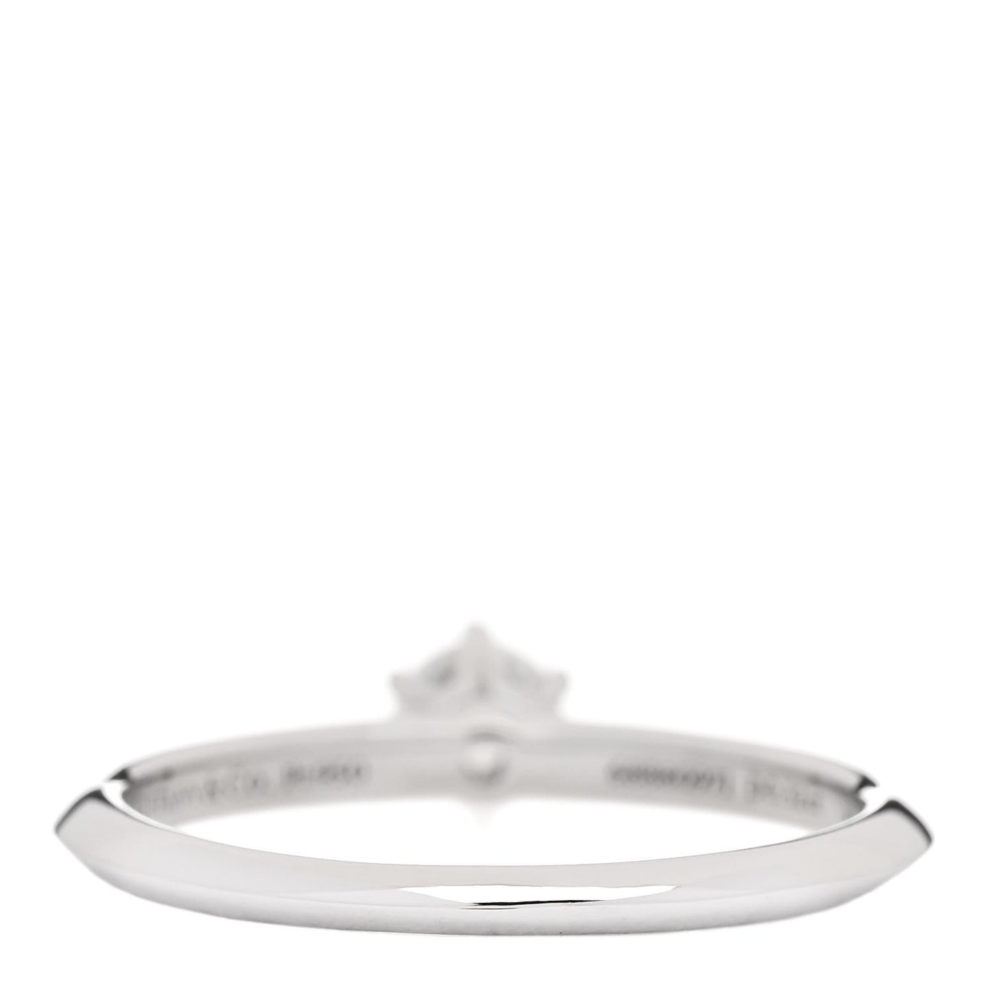Platinum Diamond .32ct Solitaire Engagement Ring 55 7.25
