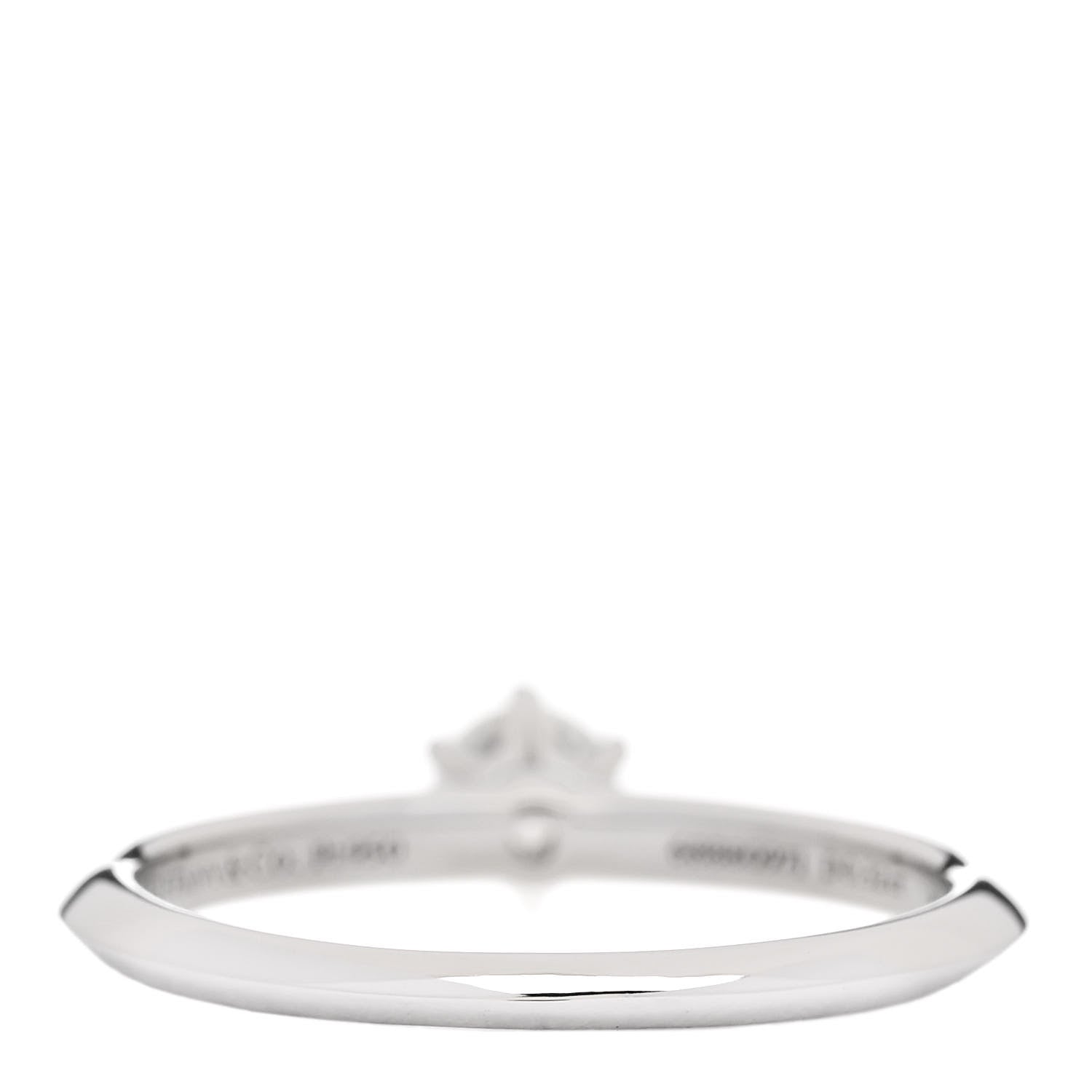 Tiffany Platinum Diamond .32ct Solitaire Engagement Ring 55 7.25 4 of 6