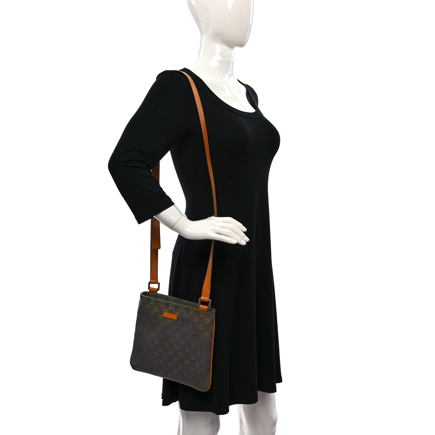 Gucci GG Supreme Monogram Small Flat Messenger Bag 2 of 11