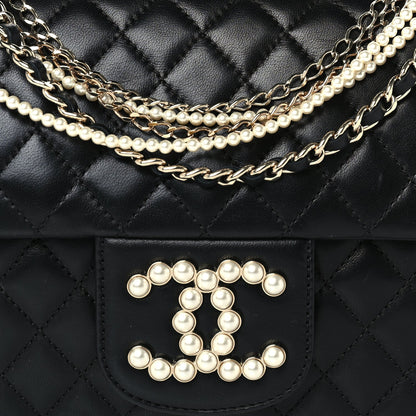 Chanel Lambskin Medium Westminster Pearl Flap  Black 8 of 10