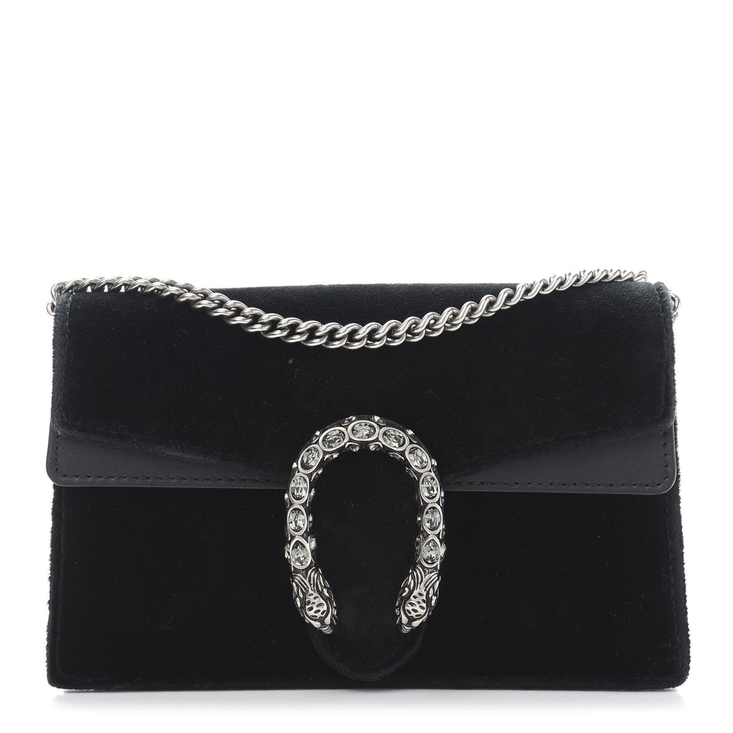 Velvet Super Mini Dionysus Shoulder Bag Black