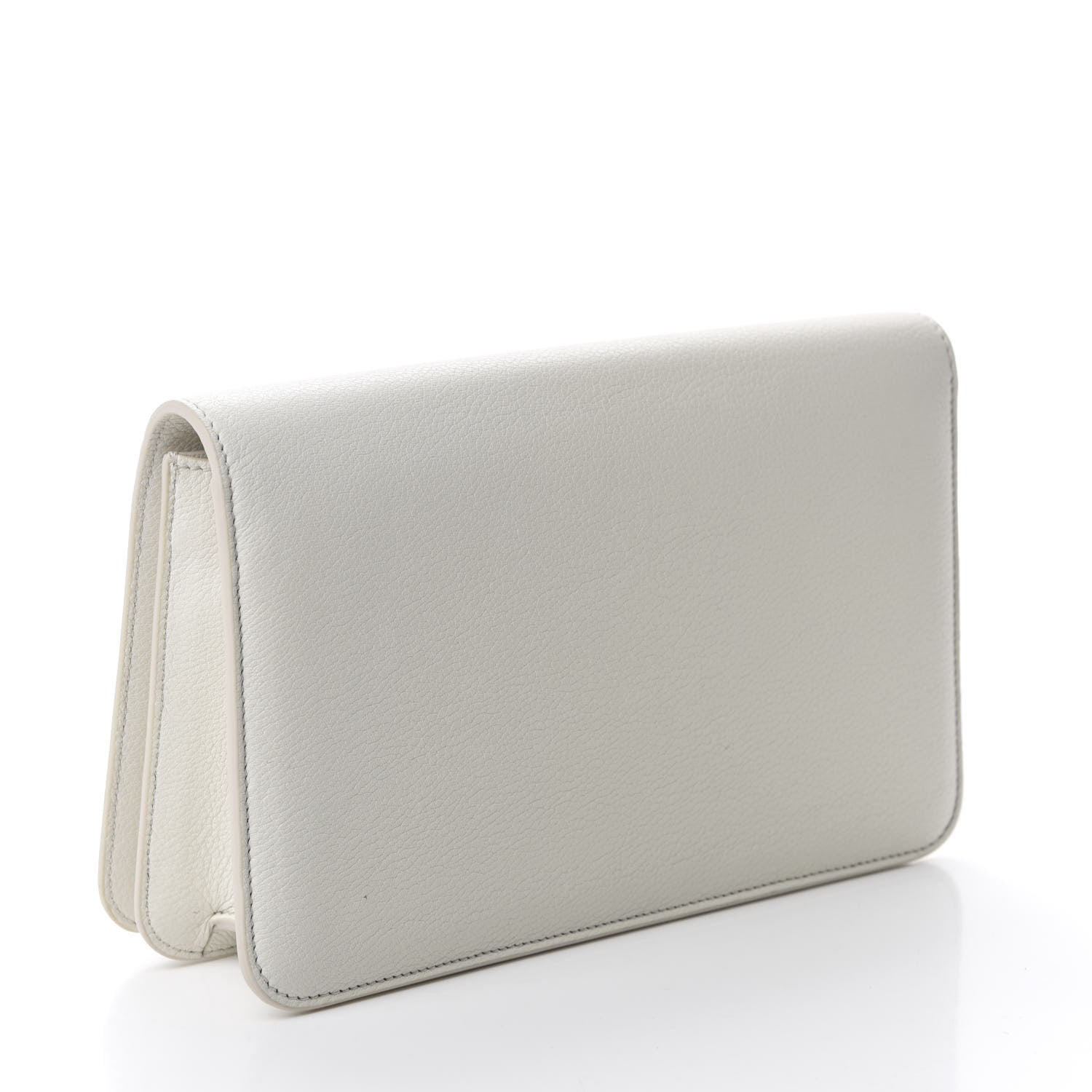 Tom Ford Grained Calfskin Small Tara Clutch White 3 of 9