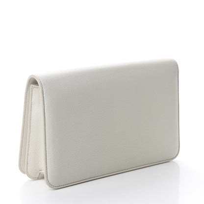 Tom Ford Grained Calfskin Small Tara Clutch White 3 of 9