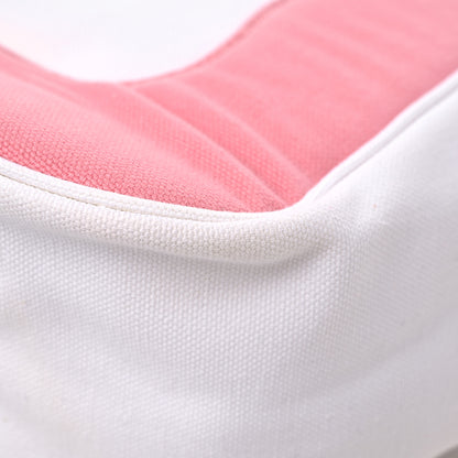 Chanel Canvas CC Handbag Pink White 11 of 14