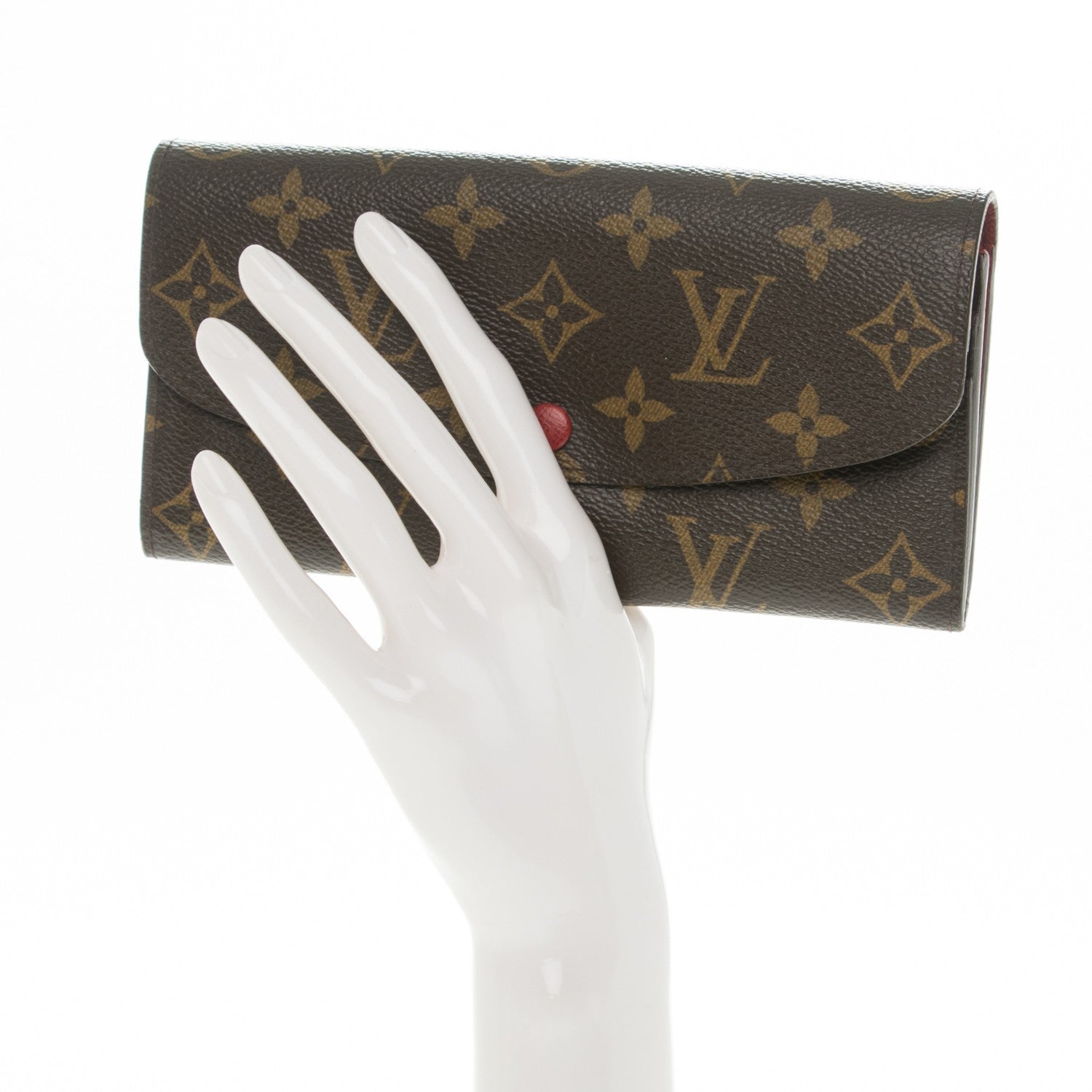 Louis Vuitton Monogram Emilie Wallet Red 2 of 7