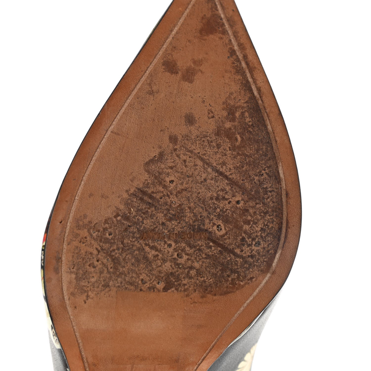 Givenchy Calfskin Floral Print Pointed Toe Pumps 37 Black Multicolor 7 of 9