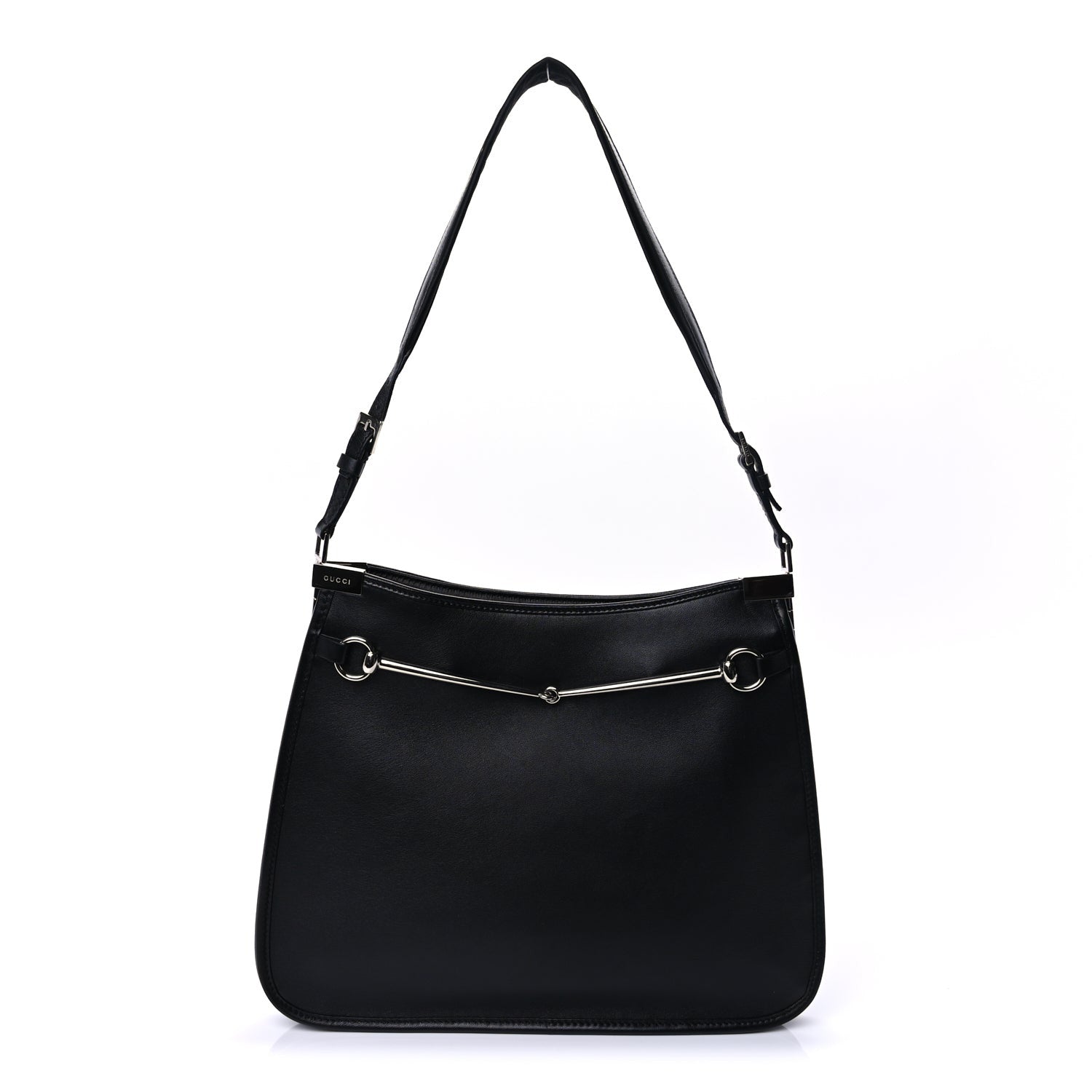 Gucci Calfskin Horsebit Slim Shoulder Bag  Black 1 of 8