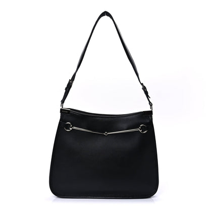 Gucci Calfskin Horsebit Slim Shoulder Bag  Black 1 of 8