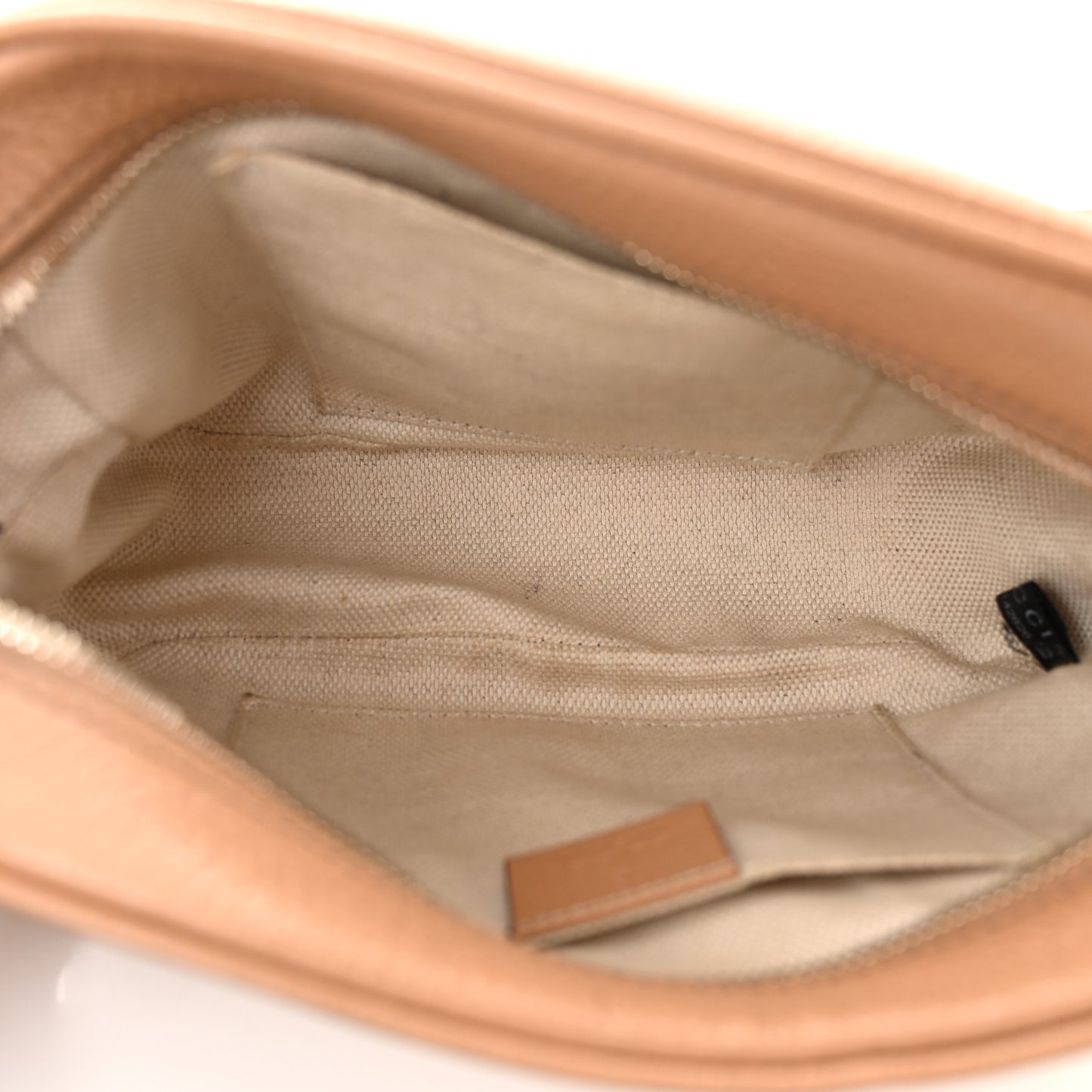 Pebbled Calfskin Small Soho Disco Bag Camelia