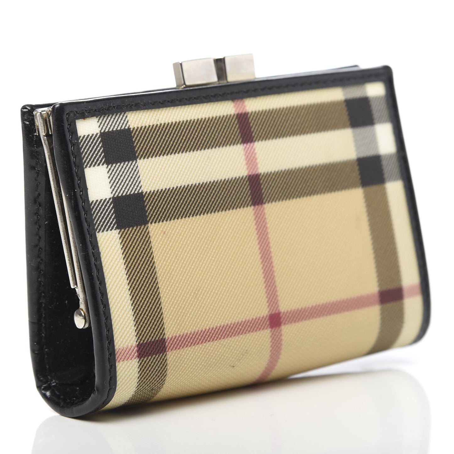 House Check Coin Purse Black