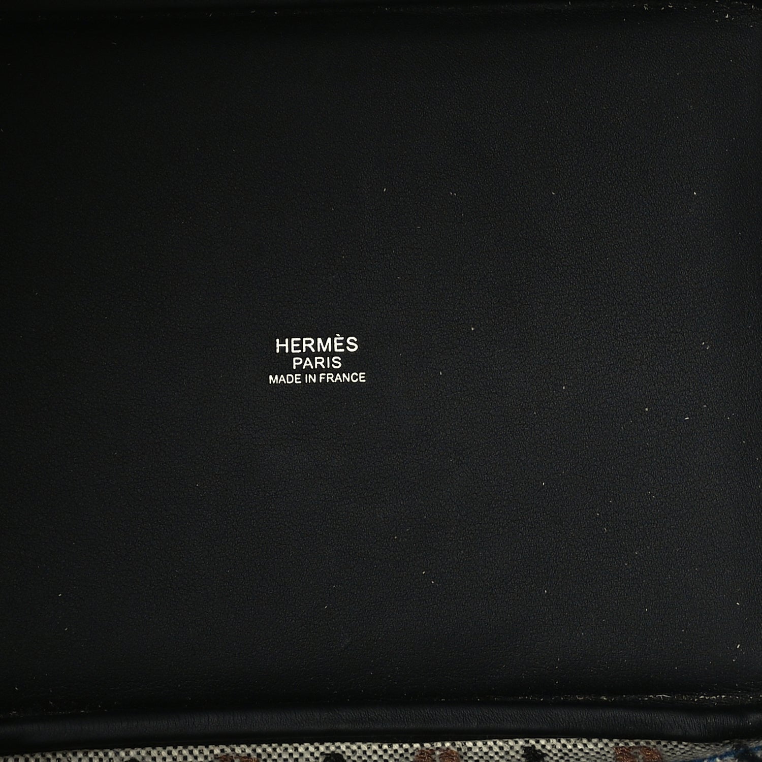 Hermes Swift Toile Borderie H Picotin Lock 18  Noir Ecru Fauve Bleu Zanzibar 4 of 9